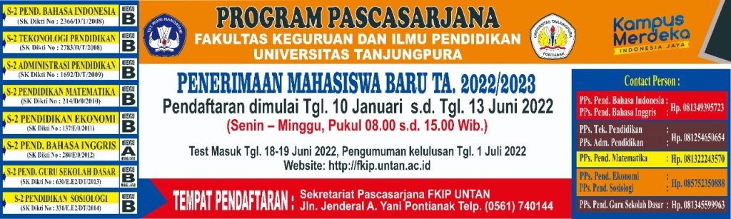 Penerimaan S2 FKIP Untan