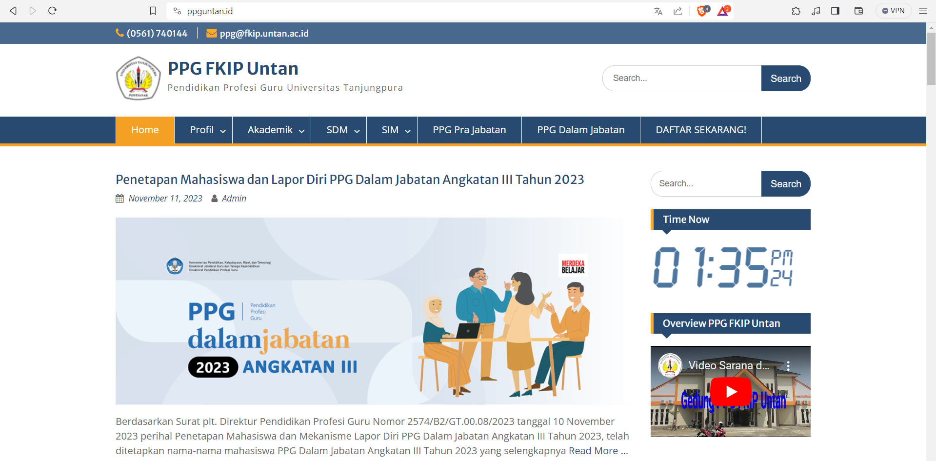 PPG - Fakultas Keguruan dan Ilmu Pendidikan